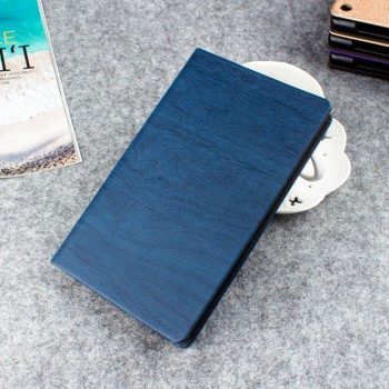 Чехол книжка подставка текстура Дерево на непрозрачной поликарбонатной основе для Lenovo Tab 3 7  Синий