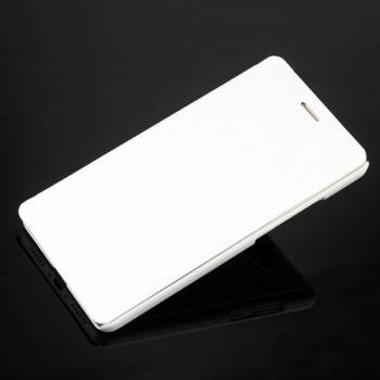 Чехол горизонтальная книжка подставка на пластиковой основе для Meizu MX6 Белый
