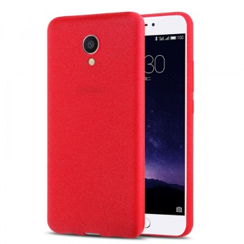 Силиконовый матовый непрозрачный чехол для Meizu MX6  Красный