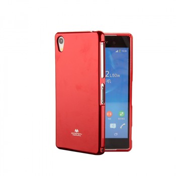 Силиконовый глянцевый непрозрачный чехол для Sony Xperia XA  Красный