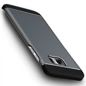 Противоударный двухкомпонентный силиконовый матовый непрозрачный чехол с поликарбонатными вставками экстрим защиты для Samsung Galaxy S7 Edge