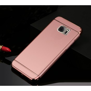 Сборный матовый пластиковый чехол для Samsung Galaxy S7 Edge Розовый