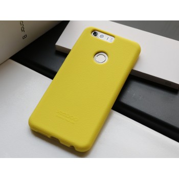 Силиконовый матовый непрозрачный чехол премиум софт-тач для Huawei Honor 8 Желтый