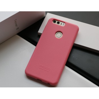 Силиконовый матовый непрозрачный чехол премиум софт-тач для Huawei Honor 8 Розовый