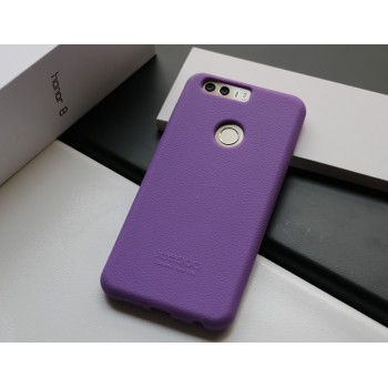 Силиконовый матовый непрозрачный чехол премиум софт-тач для Huawei Honor 8 Фиолетовый