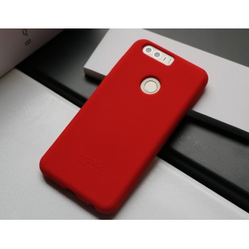 Силиконовый матовый непрозрачный чехол премиум софт-тач для Huawei Honor 8 Красный