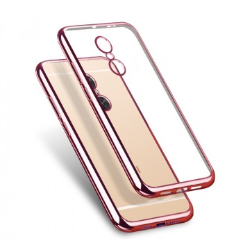 Силиконовый матовый полупрозрачный чехол с текстурным покрытием Металлик для Xiaomi RedMi Pro  Розовый