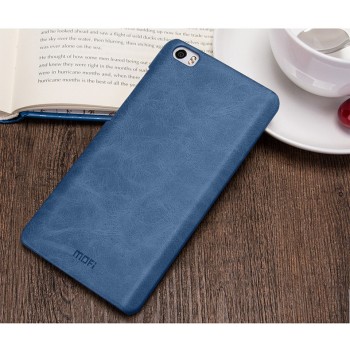 Чехол накладка текстурная отделка Кожа для Xiaomi Mi Note  Синий
