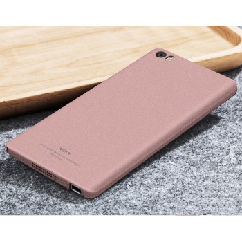 Пластиковый непрозрачный матовый чехол с повышенной шероховатостью для Xiaomi Mi Note Розовый
