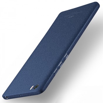 Пластиковый непрозрачный матовый чехол с повышенной шероховатостью для Xiaomi Mi Note Синий