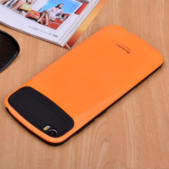 Силиконовый глянцевый непрозрачный противоударный чехол для Xiaomi Mi Note  Оранжевый