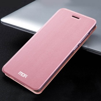 Чехол флип подставка на силиконовой основе для Xiaomi Mi Note Розовый