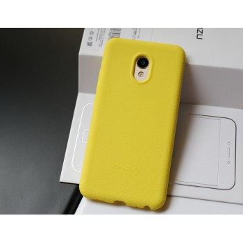 Силиконовый матовый непрозрачный премиум софт-тач чехол для Meizu MX6  Желтый