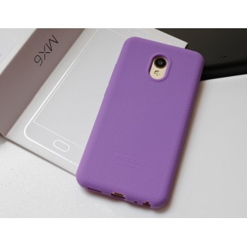 Силиконовый матовый непрозрачный премиум софт-тач чехол для Meizu MX6  Фиолетовый