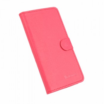 Текстурный чехол горизонтальная книжка подставка на силиконовой основе с отсеком для карт на магнитной защелке для Asus ZenFone 3 5.2  Красный