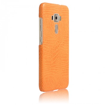 Чехол накладка текстурная отделка Кожа для Asus ZenFone 3 5.5 Оранжевый