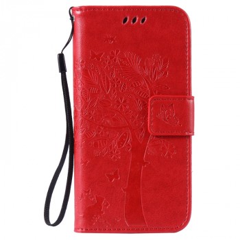 Винтажный чехол портмоне подставка на силиконовой основе на магнитной защелке для Huawei Honor 5A/Y5 II Красный