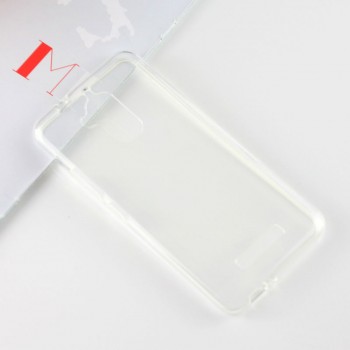 Силиконовый глянцевый полупрозрачный чехол для Asus ZenFone 3 Max  Белый