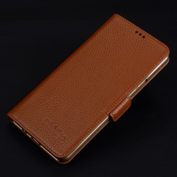 Кожаный чехол портмоне подставка (премиум нат. кожа) с крепежной застежкой для Iphone 7 Plus/8 Plus