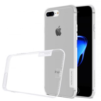 Силиконовый матовый полупрозрачный чехол с улучшенной защитой элементов корпуса (заглушки) для Iphone 7 Plus/8 Plus Белый