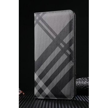 Чехол портмоне текстура Линии на пластиковой основе на магнитной защелке для Iphone 7 Plus/8 Plus Серый