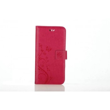 Чехол портмоне подставка текстура Узоры на силиконовой основе на магнитной защелке для Iphone 7 Plus/8 Plus Красный