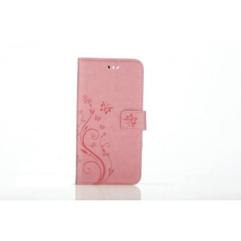 Чехол портмоне подставка текстура Узоры на силиконовой основе на магнитной защелке для Iphone 7 Plus/8 Plus Розовый