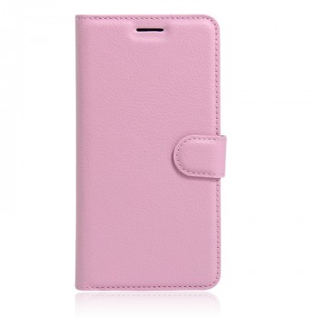 Чехол портмоне подставка на силиконовой основе на магнитной защелке для Huawei Y6II  Розовый