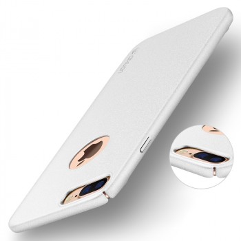 Пластиковый непрозрачный матовый чехол с повышенной шероховатостью для Iphone 7 Plus/8 Plus Белый