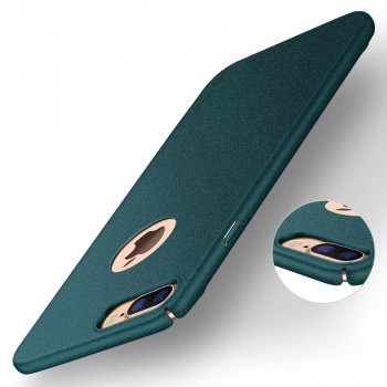 Пластиковый непрозрачный матовый чехол с повышенной шероховатостью для Iphone 7 Plus/8 Plus Зеленый