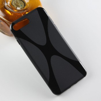 Силиконовый матовый полупрозрачный чехол с дизайнерской текстурой X для Iphone 7 Plus/8 Plus
