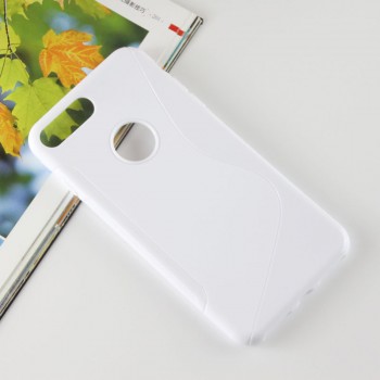 Силиконовый матовый полупрозрачный чехол с дизайнерской текстурой S для Iphone 7 Plus/8 Plus Белый