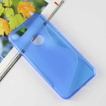 Силиконовый матовый полупрозрачный чехол с дизайнерской текстурой S для Iphone 7 Plus/8 Plus Голубой