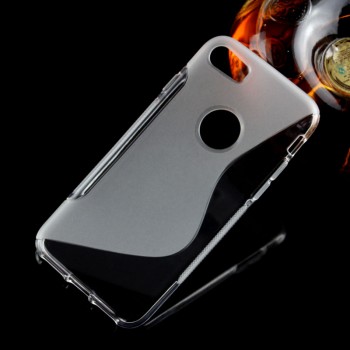 Силиконовый матовый полупрозрачный чехол с дизайнерской текстурой S для Iphone 7 