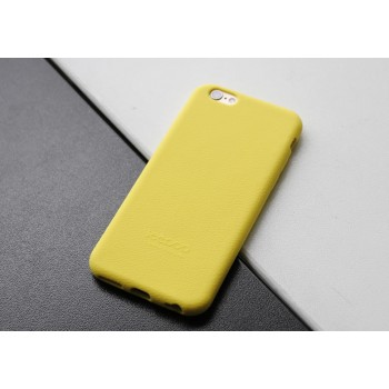 Силиконовый матовый непрозрачный нескользящий премиум софт-тач чехол для Iphone 7/8/SE (2020) Желтый