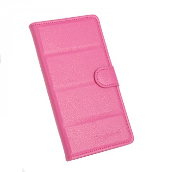 Чехол портмоне подставка на силиконовой основе на магнитной защелке для Asus ZenFone 3 5.2  Пурпурный