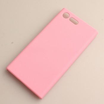 Пластиковый непрозрачный матовый чехол для Sony Xperia X Compact Розовый