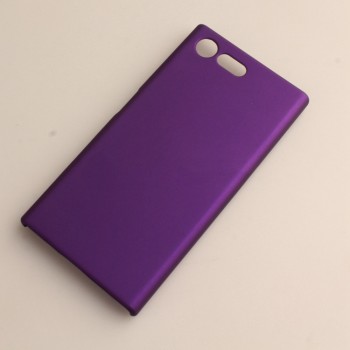 Пластиковый непрозрачный матовый чехол для Sony Xperia X Compact Фиолетовый