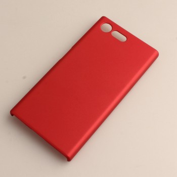 Пластиковый непрозрачный матовый чехол для Sony Xperia X Compact Красный