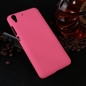 Пластиковый непрозрачный матовый чехол для Huawei Y6II  Розовый