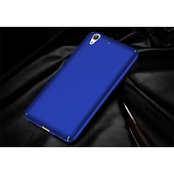 Пластиковый непрозрачный матовый чехол с улучшенной защитой элементов корпуса для Huawei Y6II Синий