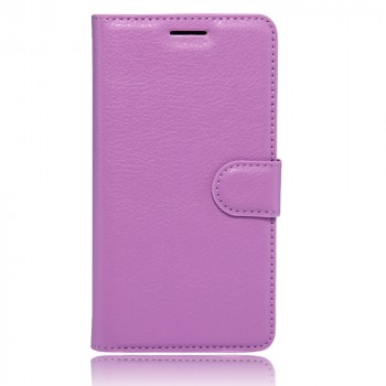 Чехол портмоне подставка для Xiaomi RedMi Note 4 с магнитной защелкой и отделениями для карт Фиолетовый