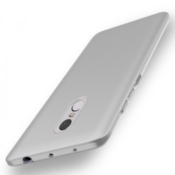 Пластиковый непрозрачный матовый чехол с улучшенной защитой элементов корпуса для Xiaomi RedMi Note 4  Белый