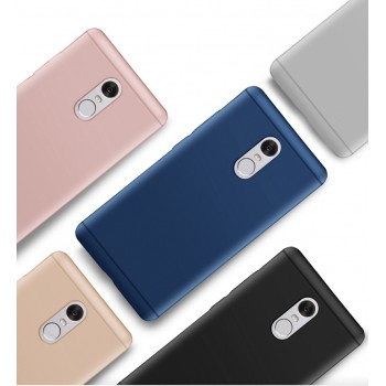 Пластиковый непрозрачный матовый металлик чехол для Xiaomi RedMi Note 4 