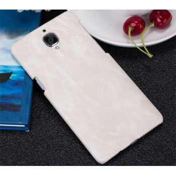 Чехол накладка текстурная отделка Кожа для OnePlus 3  Белый