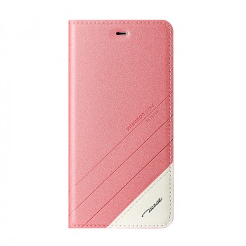 Чехол флип подставка текстура Линии на пластиковой основе для Huawei P9 Lite  Розовый