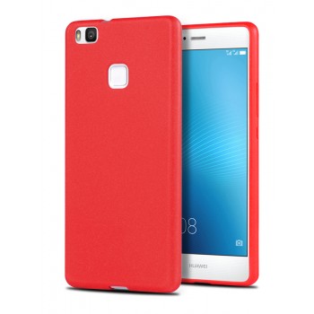Силиконовый матовый непрозрачный чехол для Huawei P9 Lite  Красный