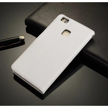 Винтажный чехол портмоне подставка на магнитной защелке для Huawei P9 Lite Белый