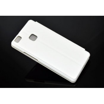 Чехол горизонтальная книжка на пластиковой основе для Huawei P9 Lite  Белый