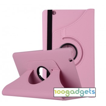 Роторный чехол книжка подставка на непрозрачной поликарбонатной основе для Huawei MediaPad M3  Розовый
